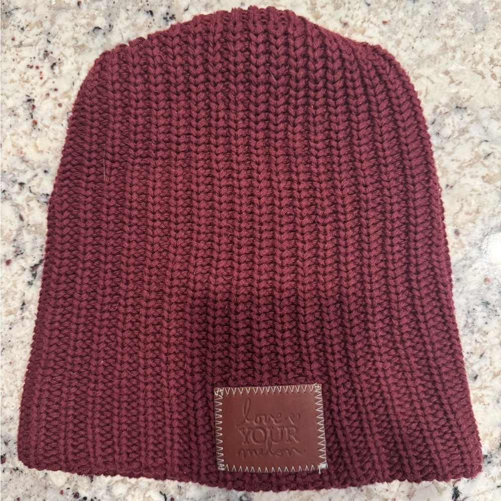 Love Your Melon - Maroon Knit Beanie